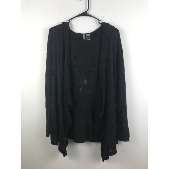 Divided Other - H&M Divided Distressed Drape Cardigan - Size XS